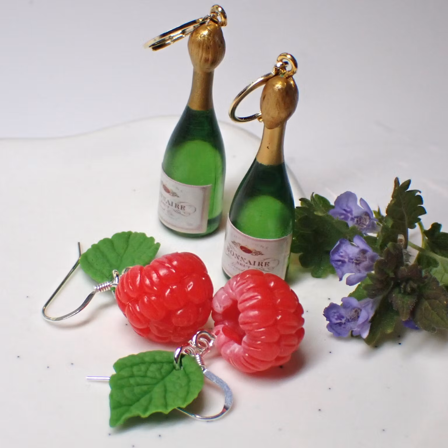 Champagne / bubbel örhängen 1 par