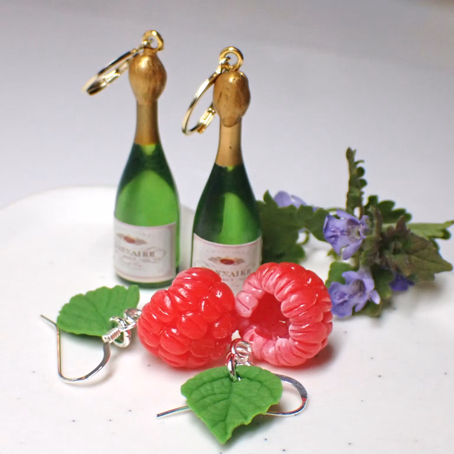 Champagne / bubbel örhängen 1 par