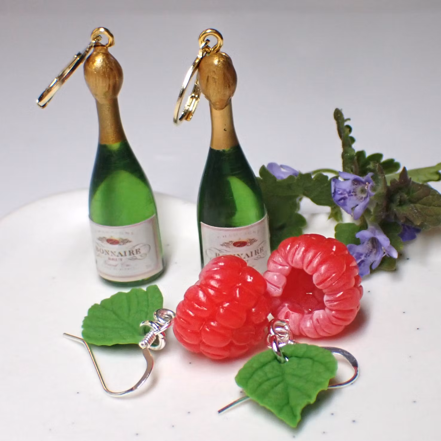 Champagne / bubbel örhängen 1 par