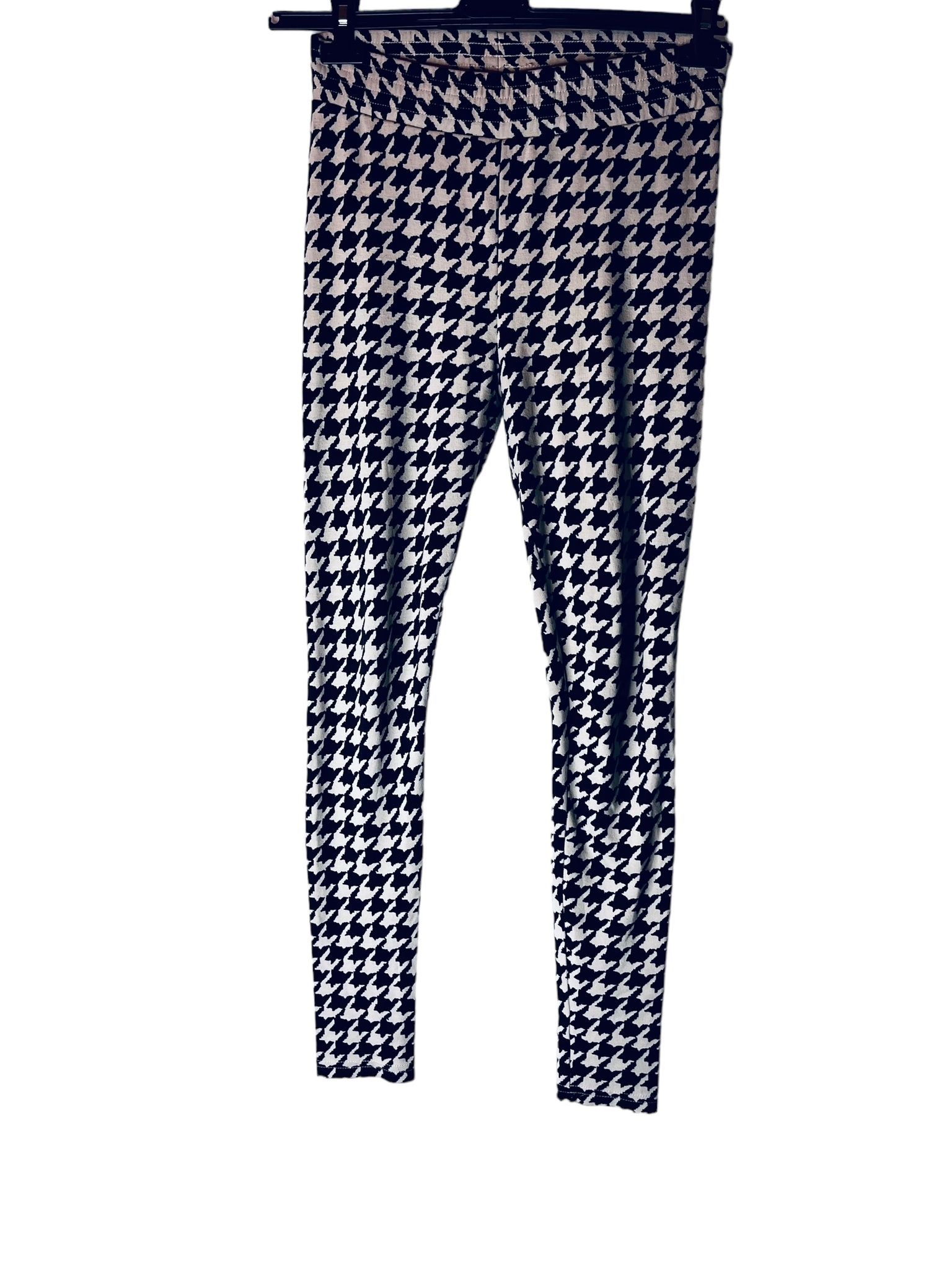 Leggings med hundtandsmönster