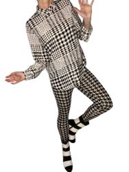 Leggings med hundtandsmönster