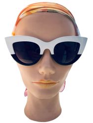 Solglasögon cateyes svart-vita