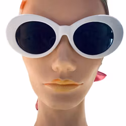 Solglasögon vita ovala