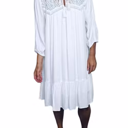 Vit klänning med knyt