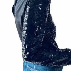 Långärmad topp med paljetter