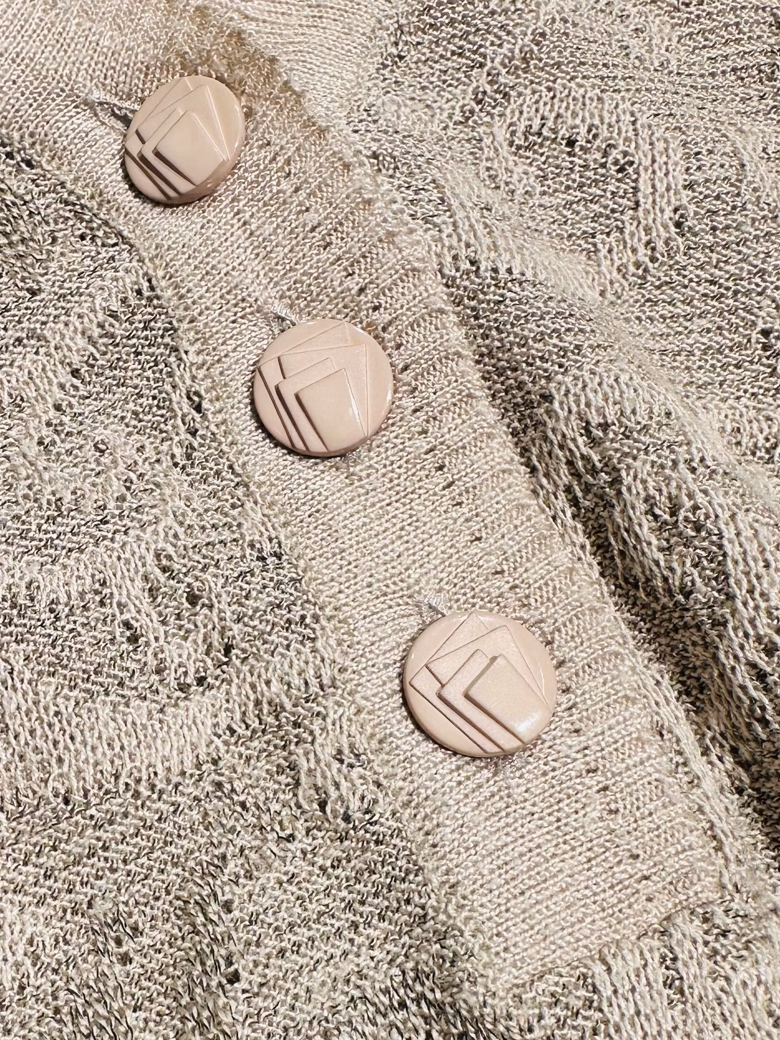Kortärmad vintage stickad tröja