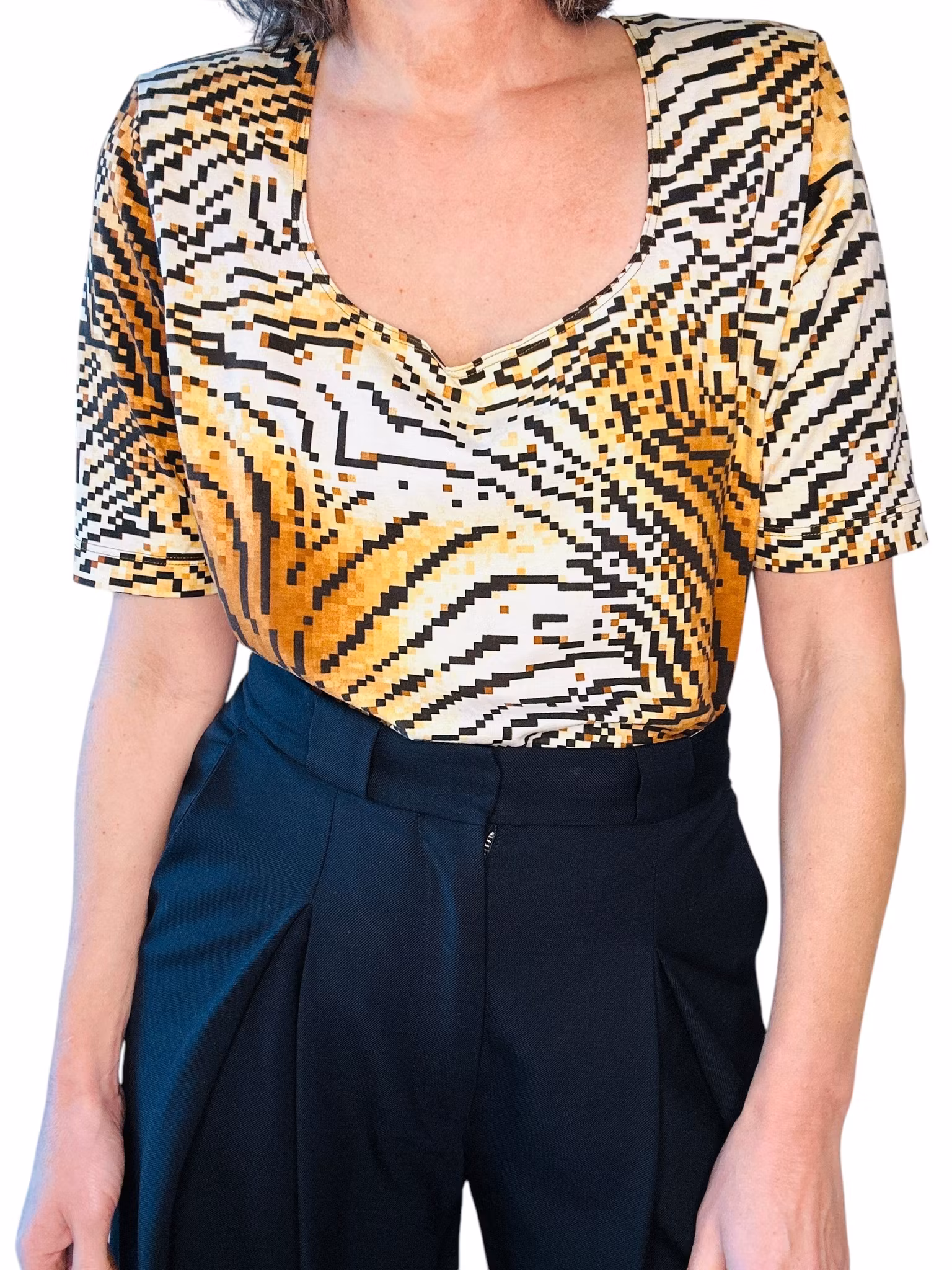 Escada tigermönstrad topp