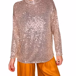 Topp med guldpaljetter