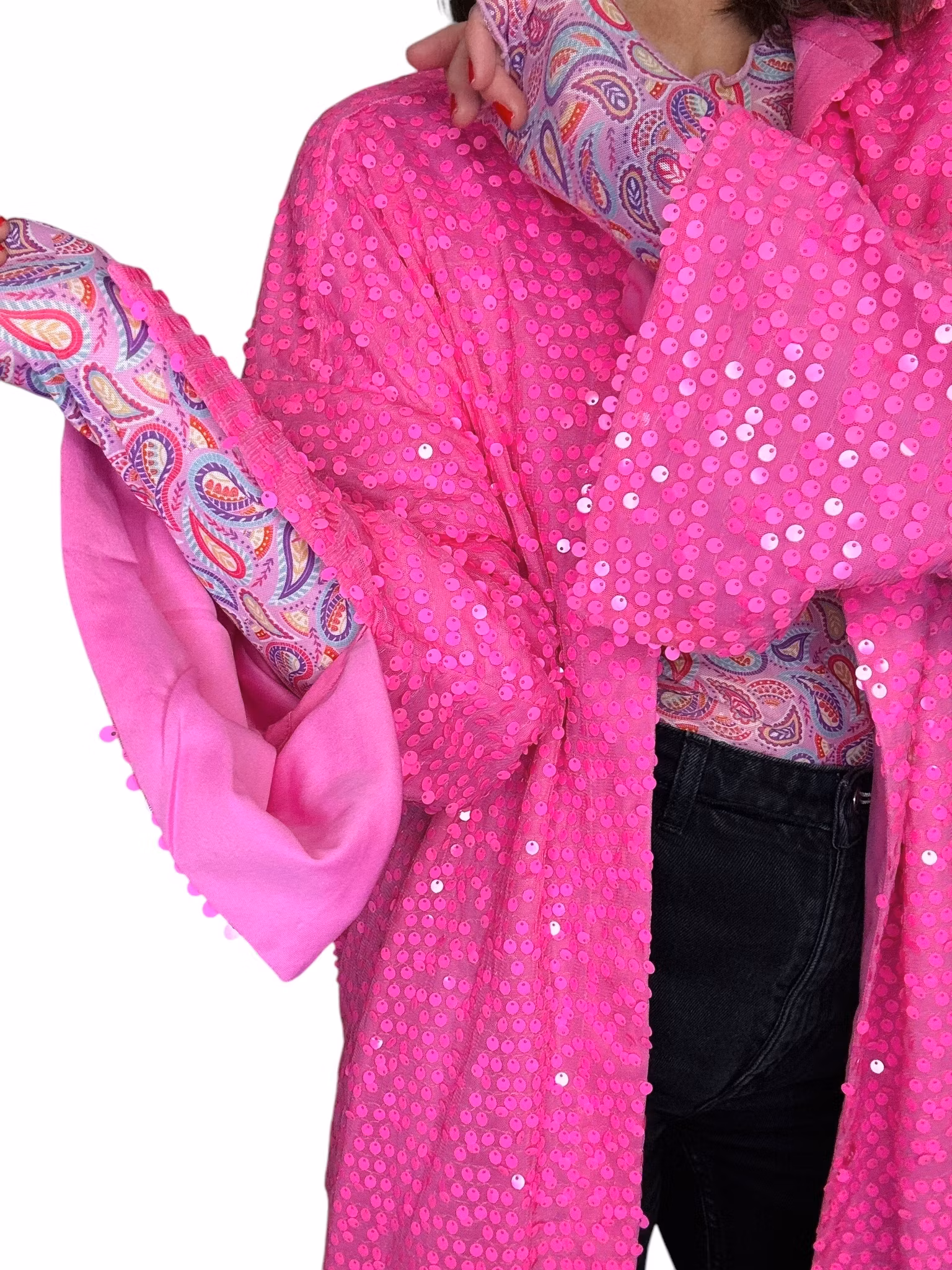 Meshtröja i rosa