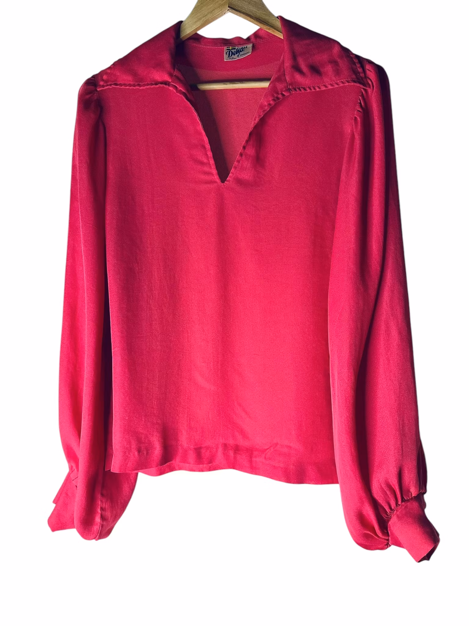 Vintage blus med ballongärmar