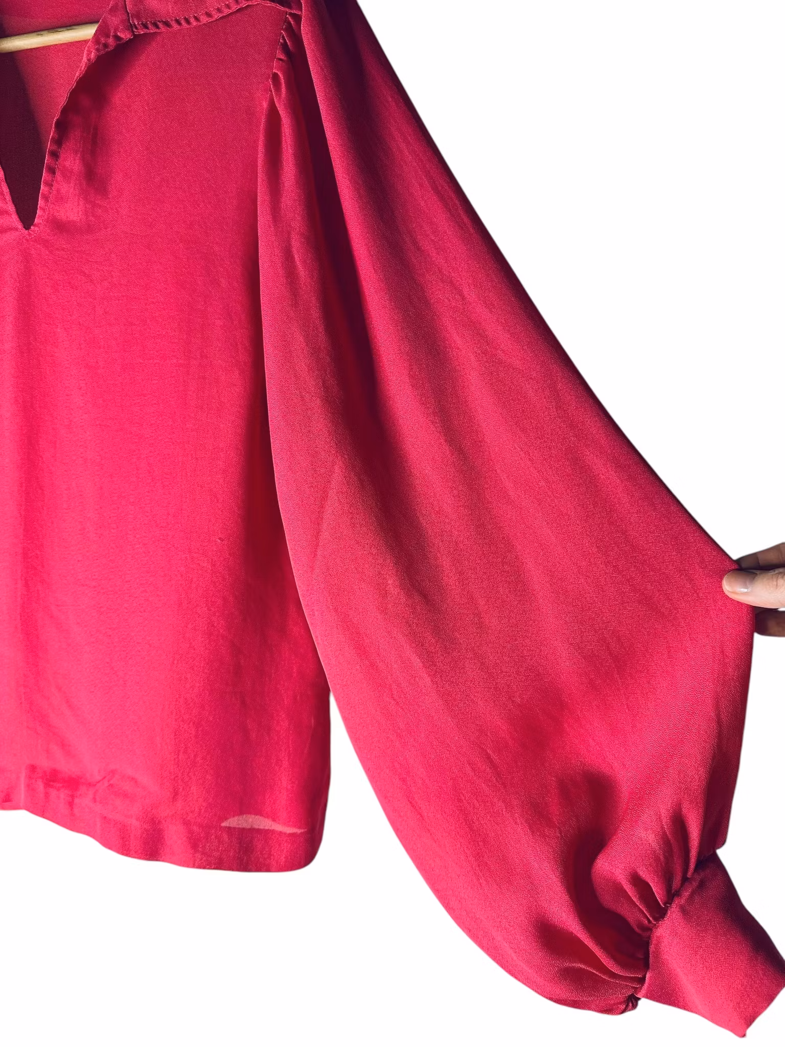 Vintage blus med ballongärmar