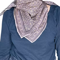 Vintage scarf med blommor i rutor