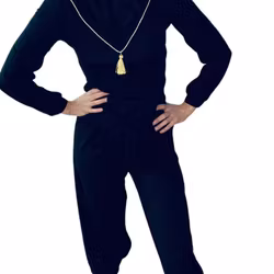 Vintage set i svart med gulddetaljer