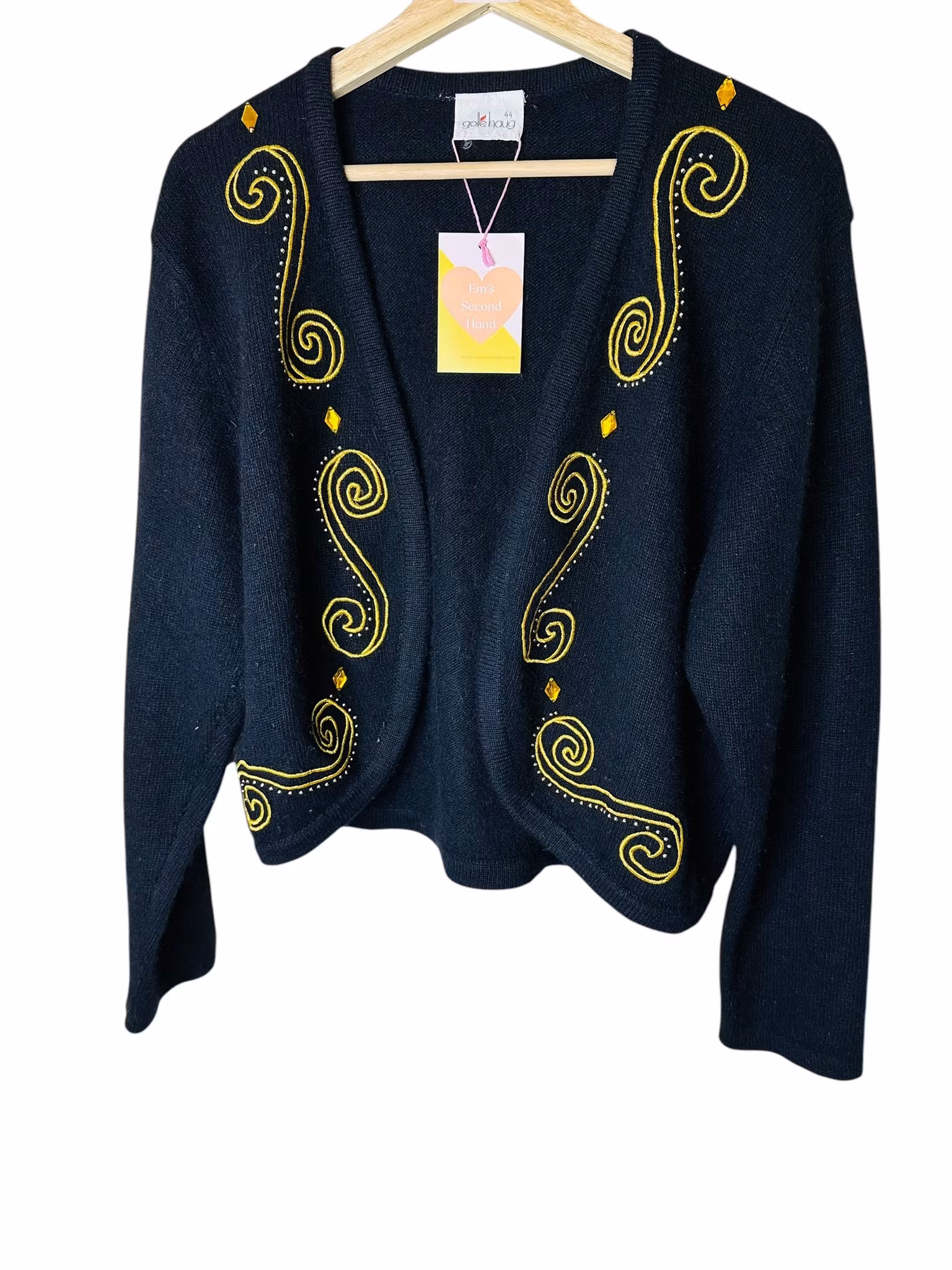 Vintage kofta i ull/angora