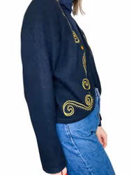 Vintage kofta i ull/angora