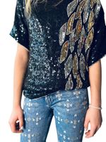Jeans med bohemiska broderier