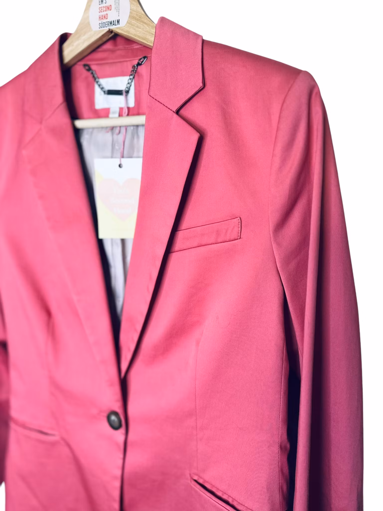 Rosa blazer i bomull
