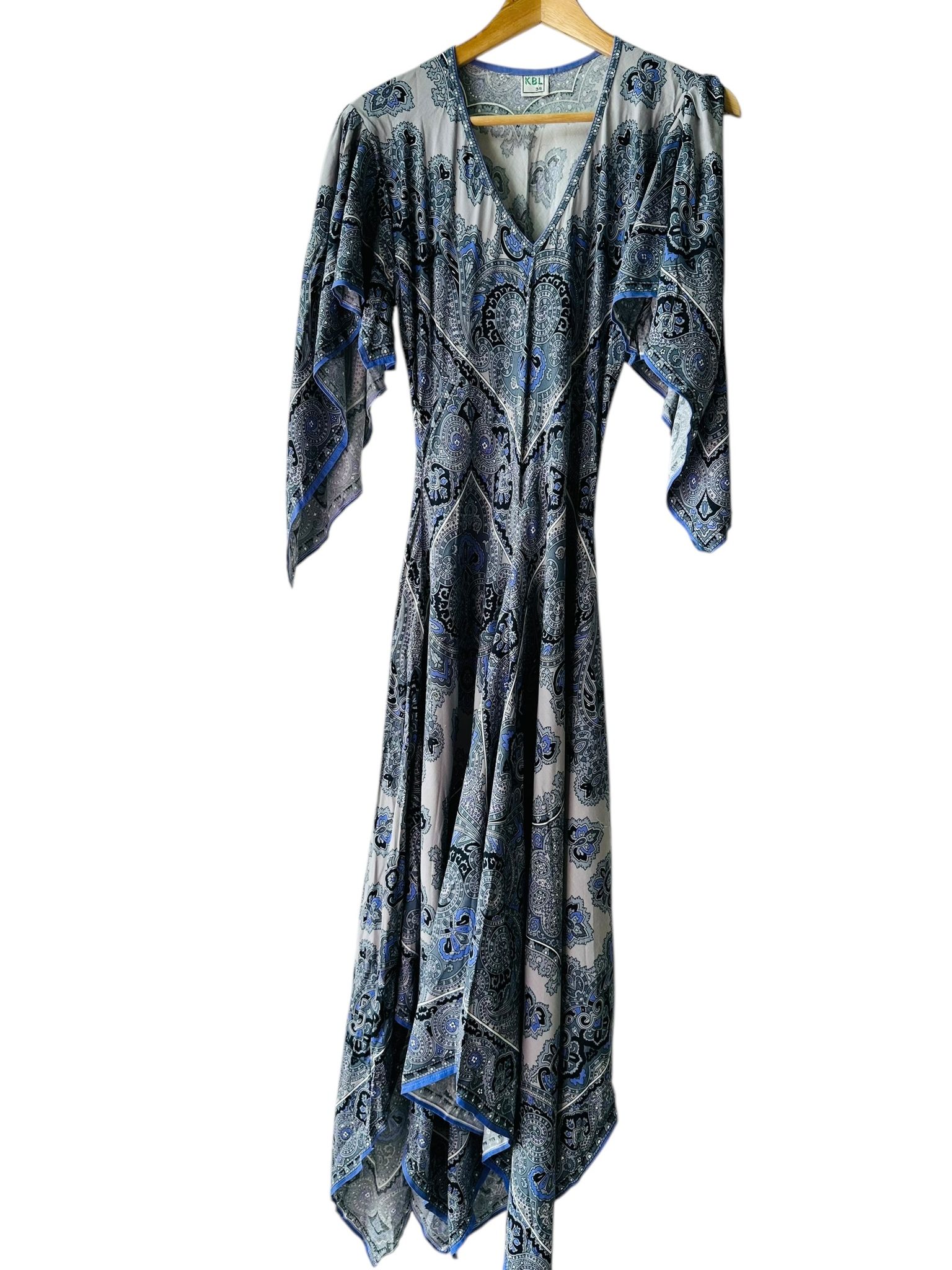 Vintage klänning med scarves-mönster