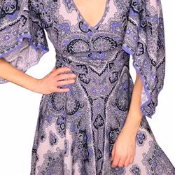 Vintage klänning med scarves-mönster