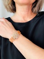 Armband i rosa med strass