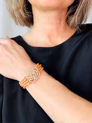 Armband i rosa med strass