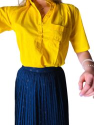Vintage gul bomullsblus