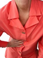 Vintage blus med dubbel krage