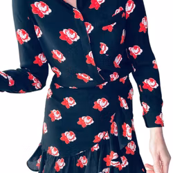 Ganni kjol med röda rosor