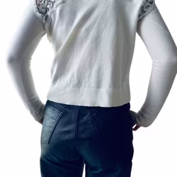 The Kooples vit stickad tröja