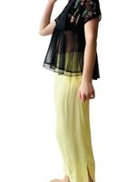 Transparent topp med broderier