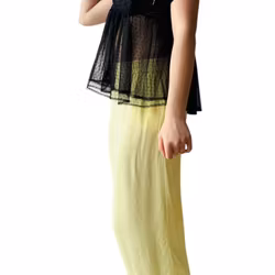 Transparent topp med broderier