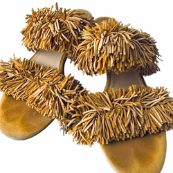 Sandaler med mockafransar