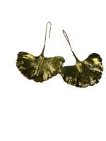 Örhängen ginkgo i guld