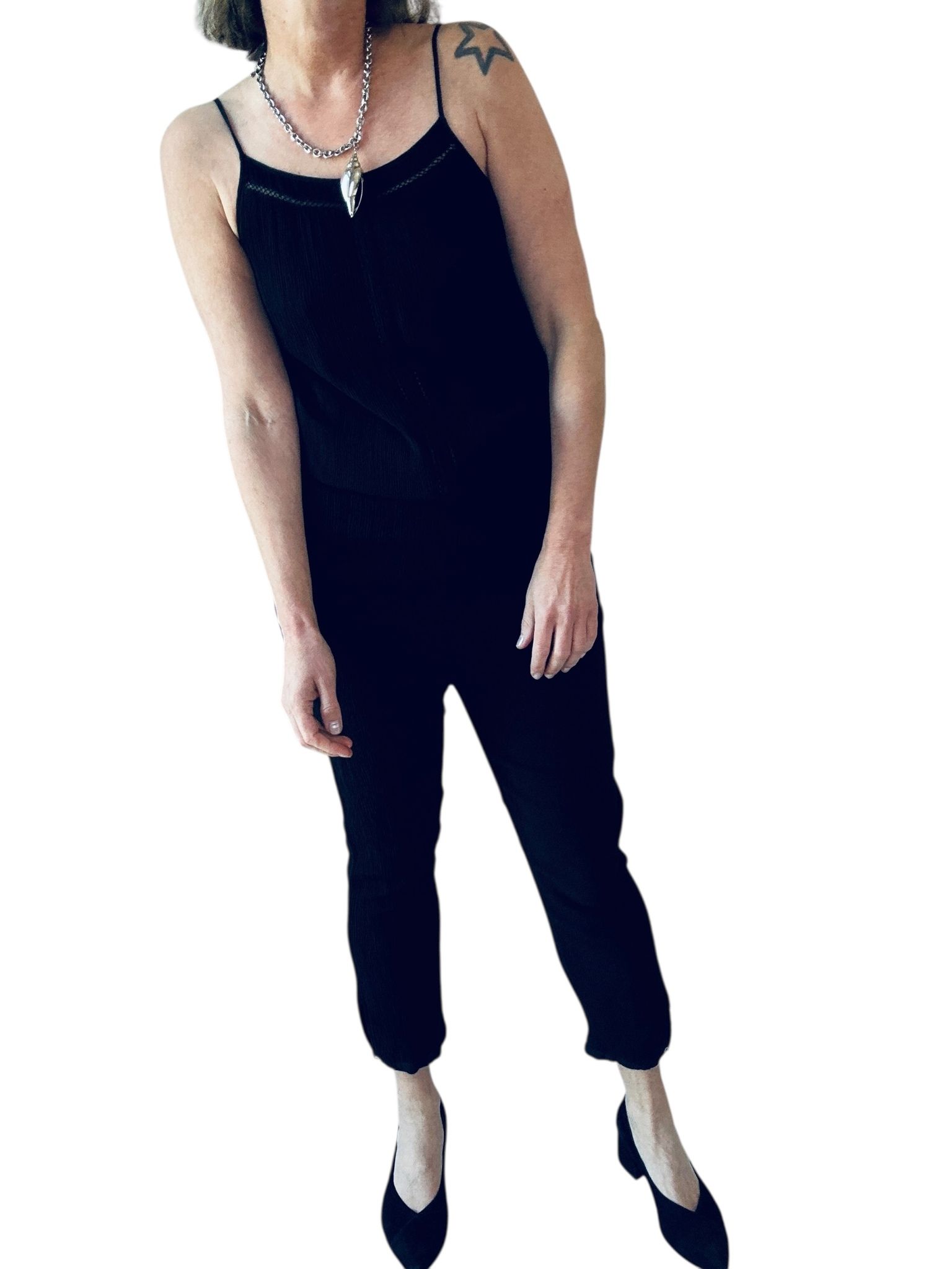 Hilfiger svart jumpsuit i bohostil