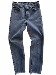 Levi’s 501 26/28 grå avklippta ben