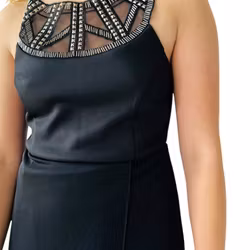 Svart långklänning