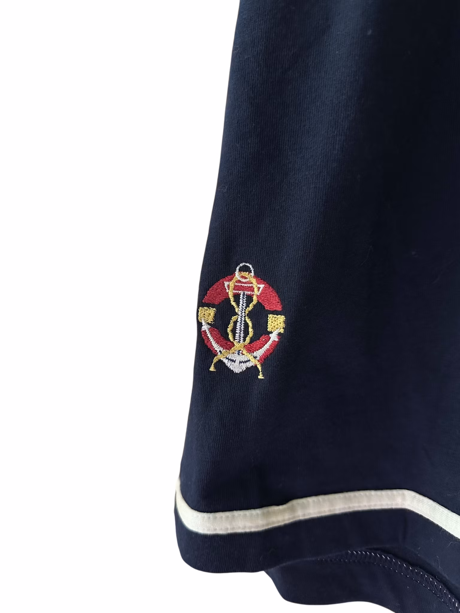Mörkblå shorts i bomullsjersey