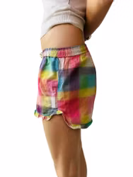 Rutiga färgglada shorts
