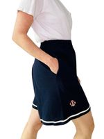 Mörkblå shorts i bomullsjersey