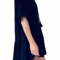 Kort klänning i svart bomull