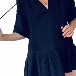 Kort klänning i svart bomull