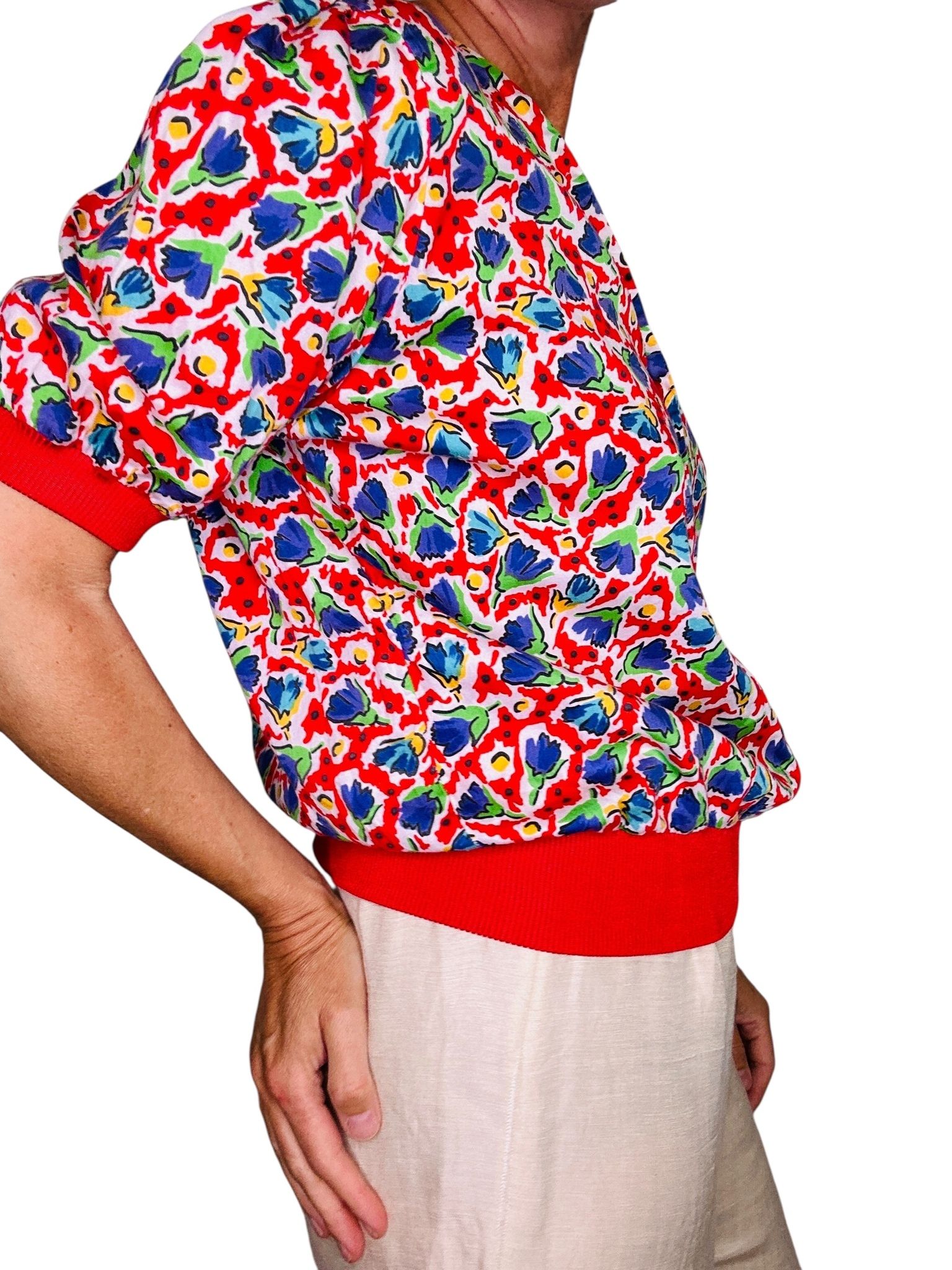 Vintage blommig topp