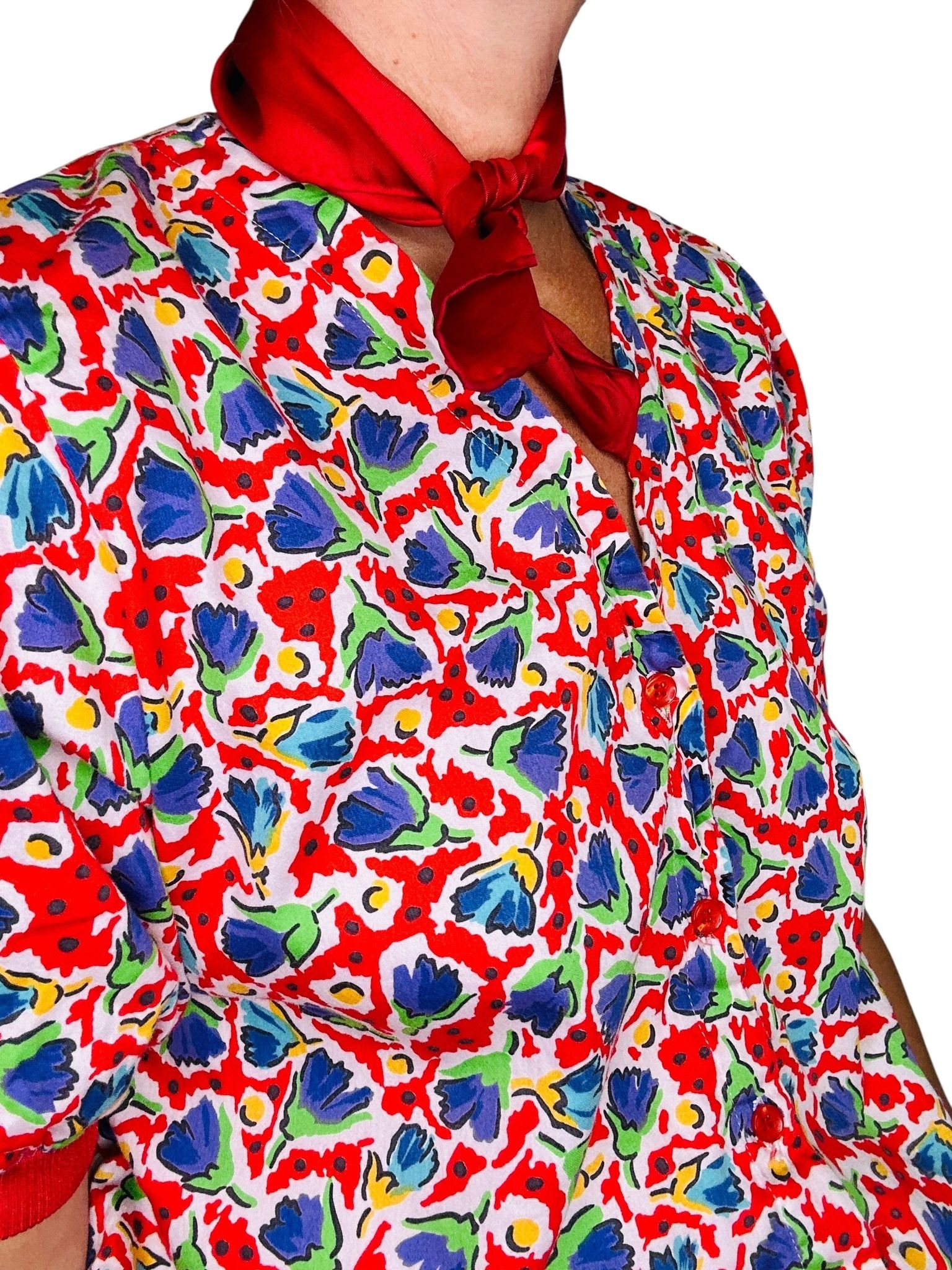 Vintage blommig topp