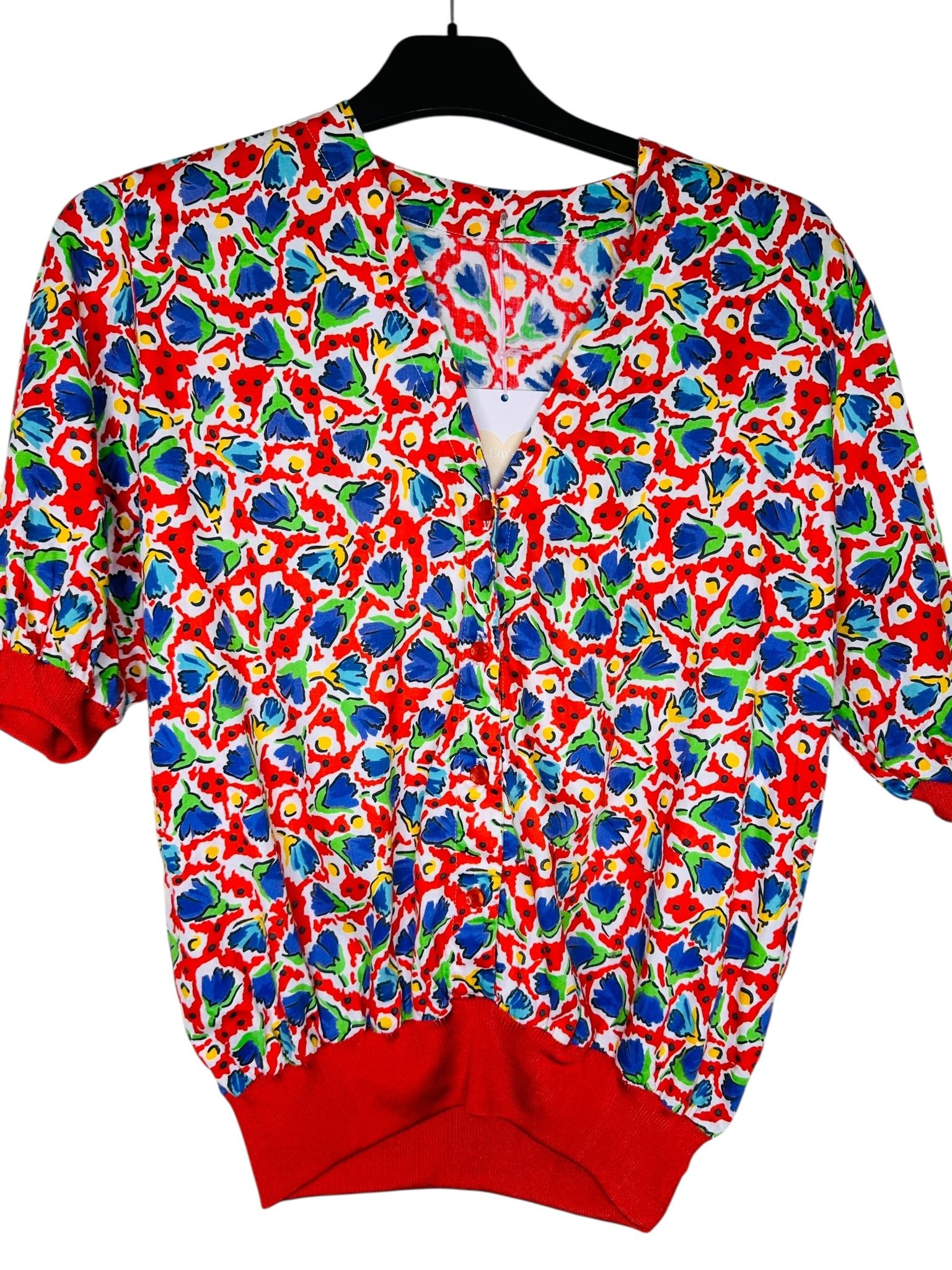Vintage blommig topp