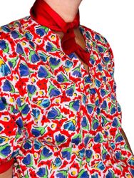 Röd sidenscarf