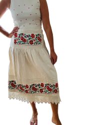 Vintage handbroderad kjol