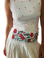 Vintage handbroderad kjol