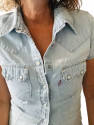 Levi's kortärmad jeansskjorta