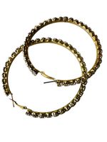 Örhängen - stora hoops med strass