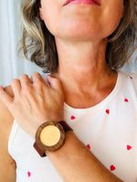 Nullame - armband i läder och trä